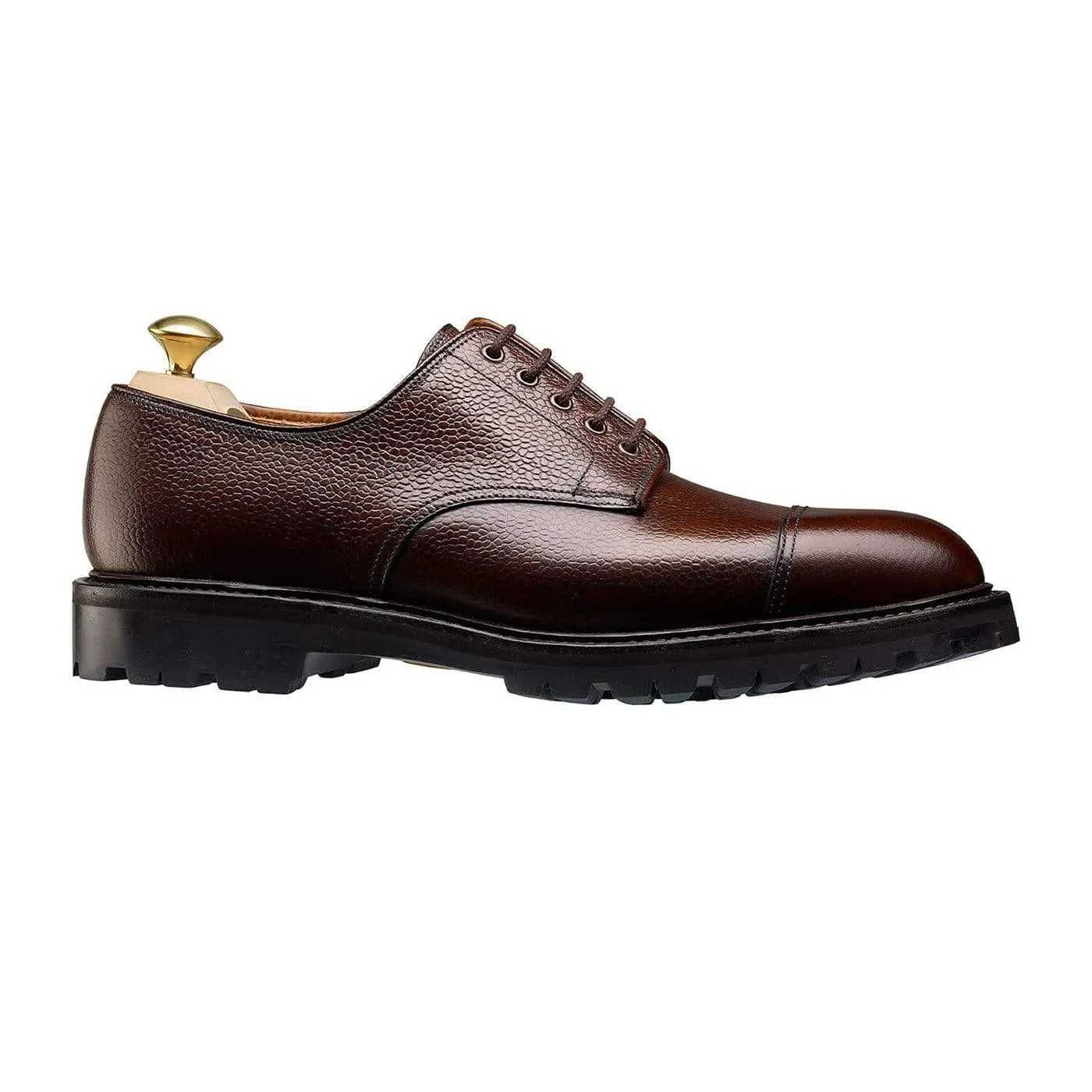 Sandhurst Dark Brown Scotch Grain Gentle Foot Support Smooth Modern Finish