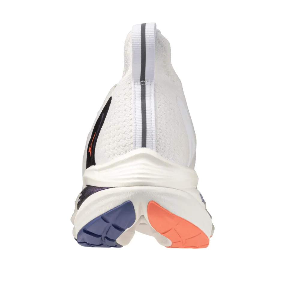 narrow - fit precision Mizuno Women's Neo Vista 2 Running Shoes in White/Striking Coral/Iris Bloom AW25