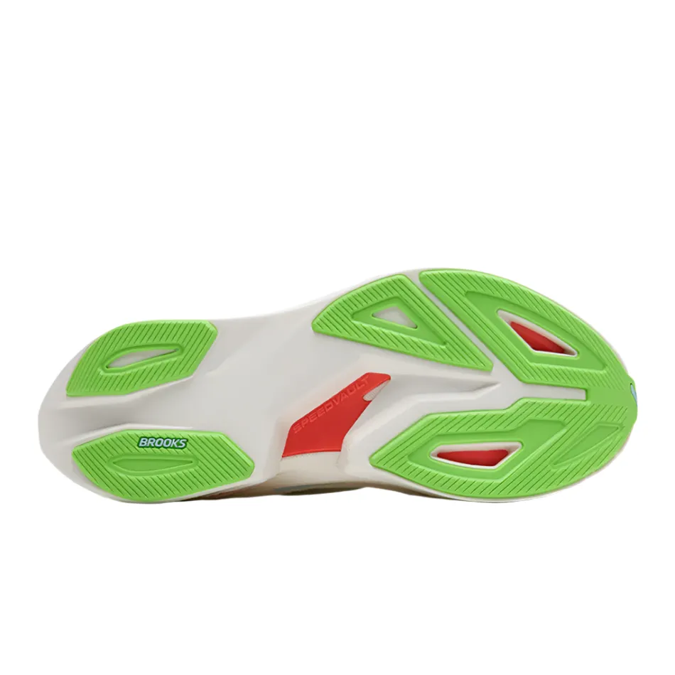 Brooks Women's Hyperion Max 3 Running Shoes in Coconut/Green Gecko/Pink Clay AW25 Comfort arch support Flex Fit