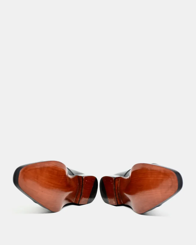 Black Double Monk Strap Dress Shoe Low Cut