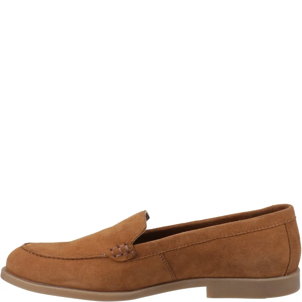 Tan Natasha Loafers Zipper Closure Practical Everyday Shoes