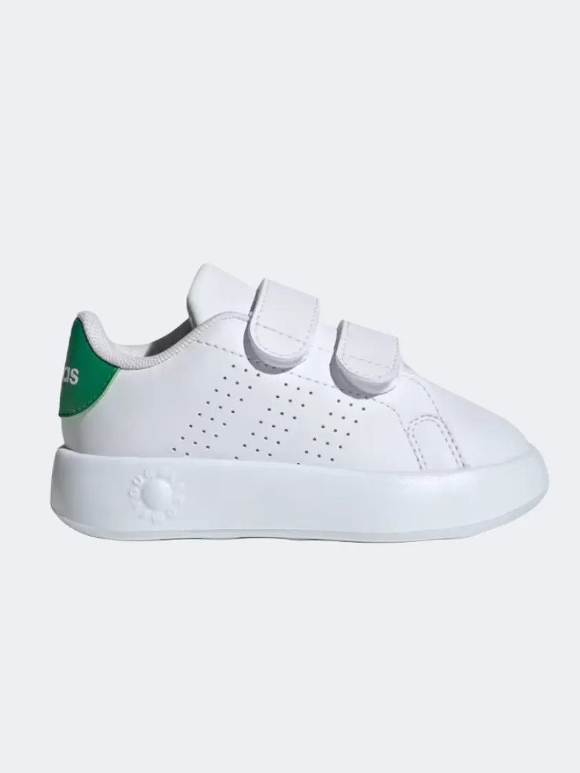 Adidas Advantage Infant-Unisex Sportswear Shoes White/Green Color Pop