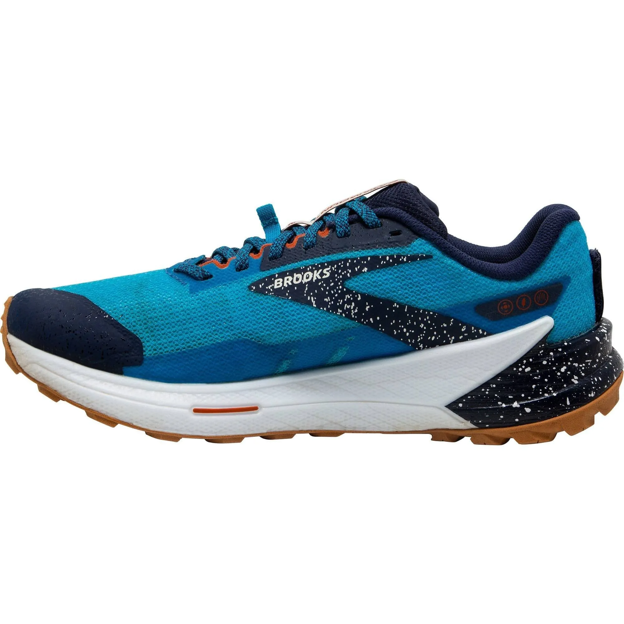 Brooks Catamount 2 Mens Trail Running Shoes - Blue Cushioned Footbed