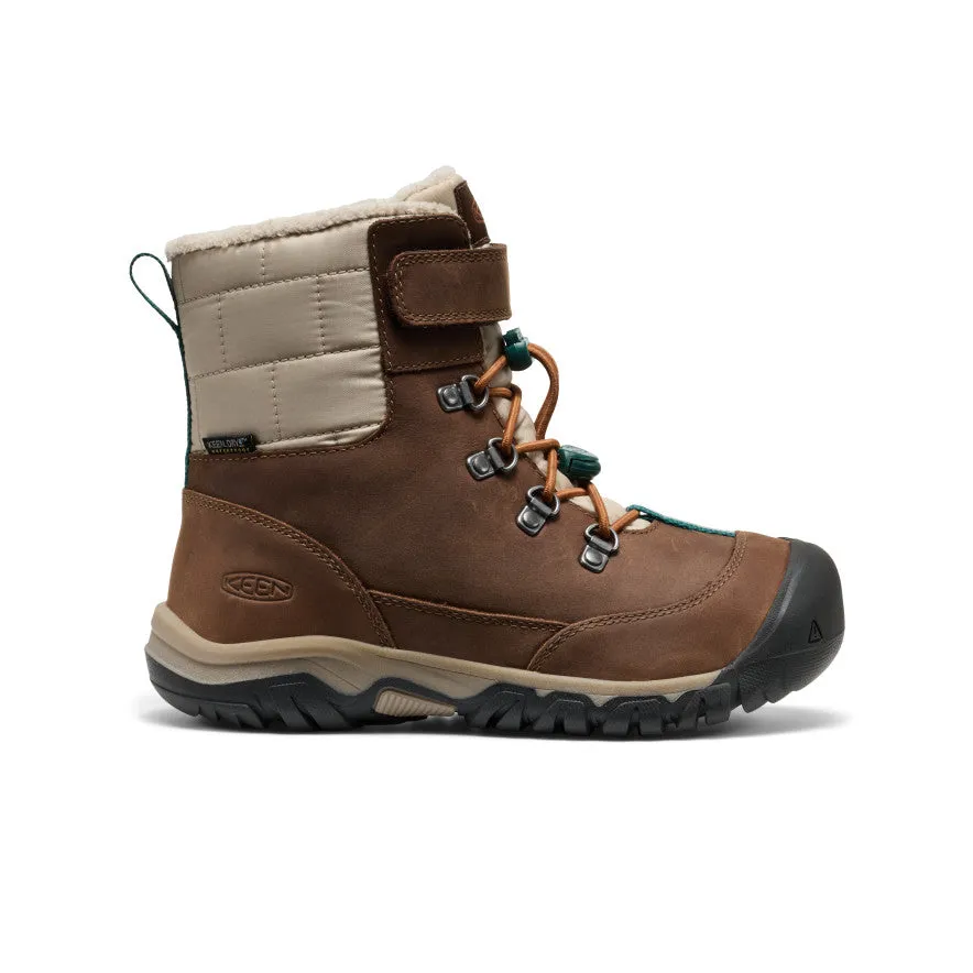 Rain Guard Urban Style Big Kids' Kanibou Waterproof Winter Boot  |  Dark Earth/Roasted Pecan