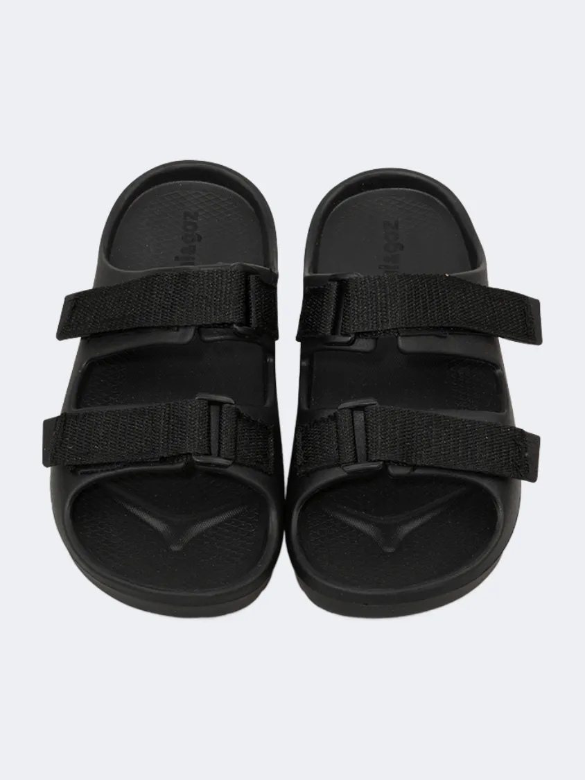 Oil And Gaz Chic Beach Kids Stripe Slide Black Street Run Freeze Grip