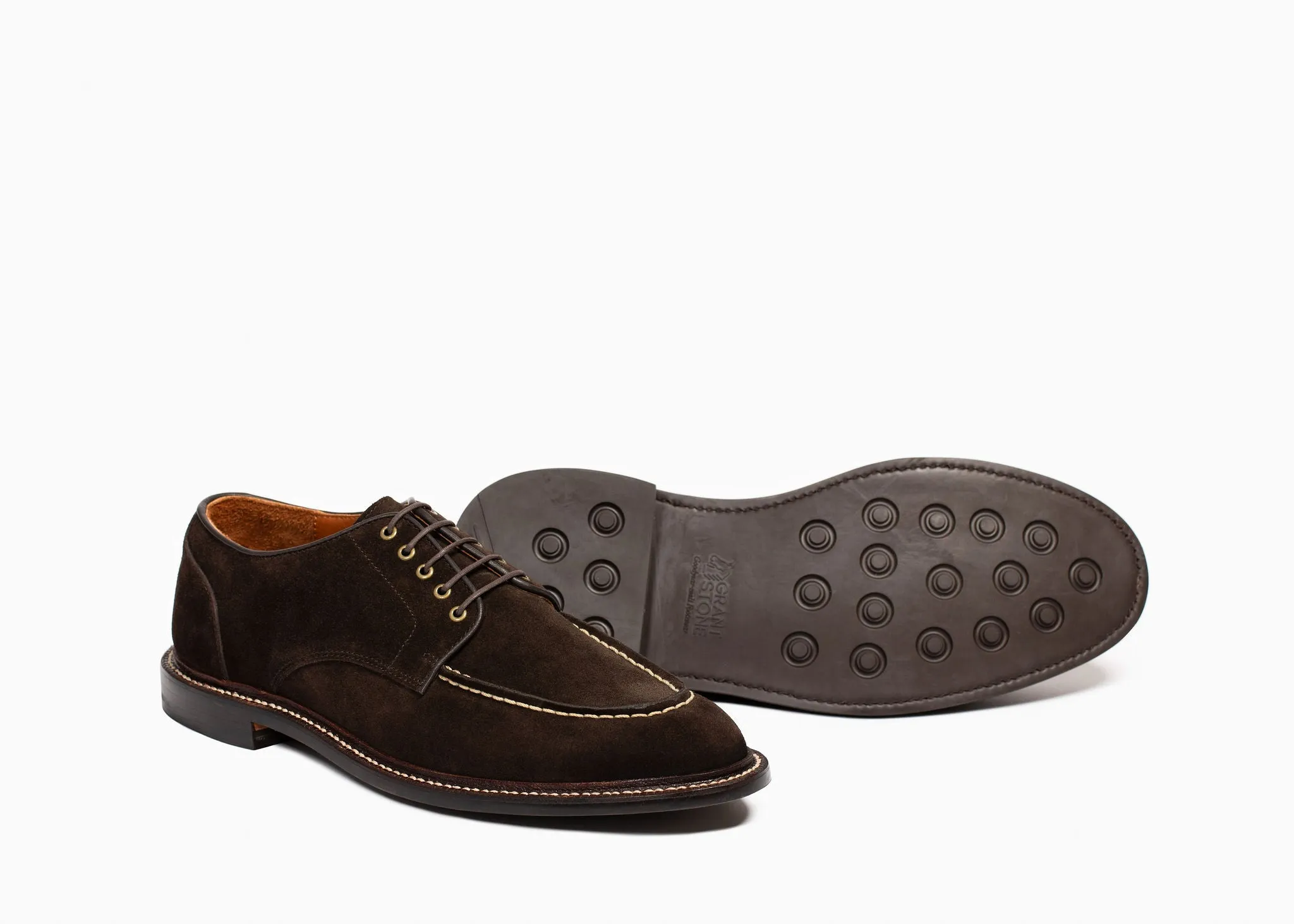 Moc Toe Derby Espresso Suede Business Meeting