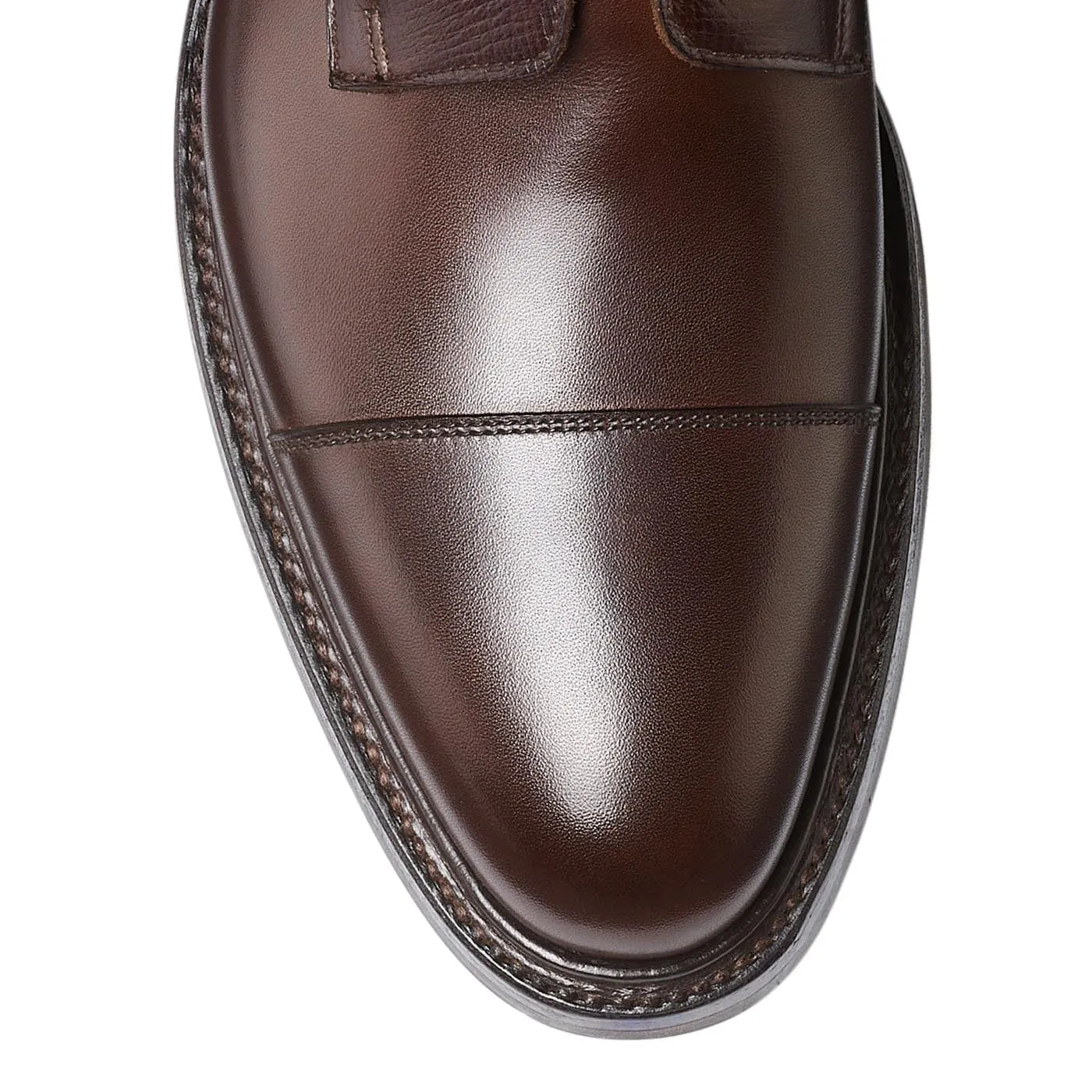 Perth Coffee Antique Calf & Dark Brown Willow Grain High Comfort
