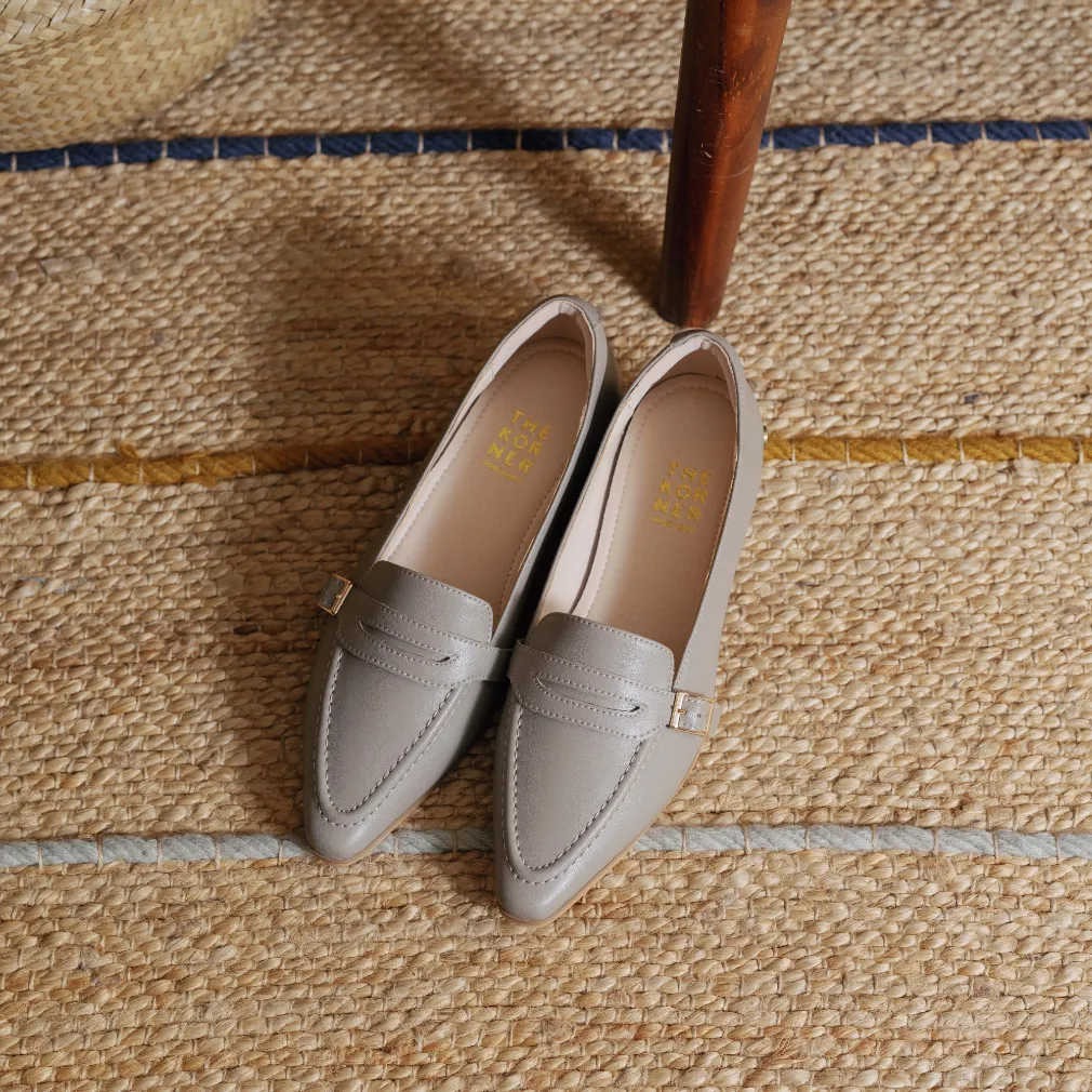 Klassic Buckle Loafers - Beige (BEI) Urban Sleek