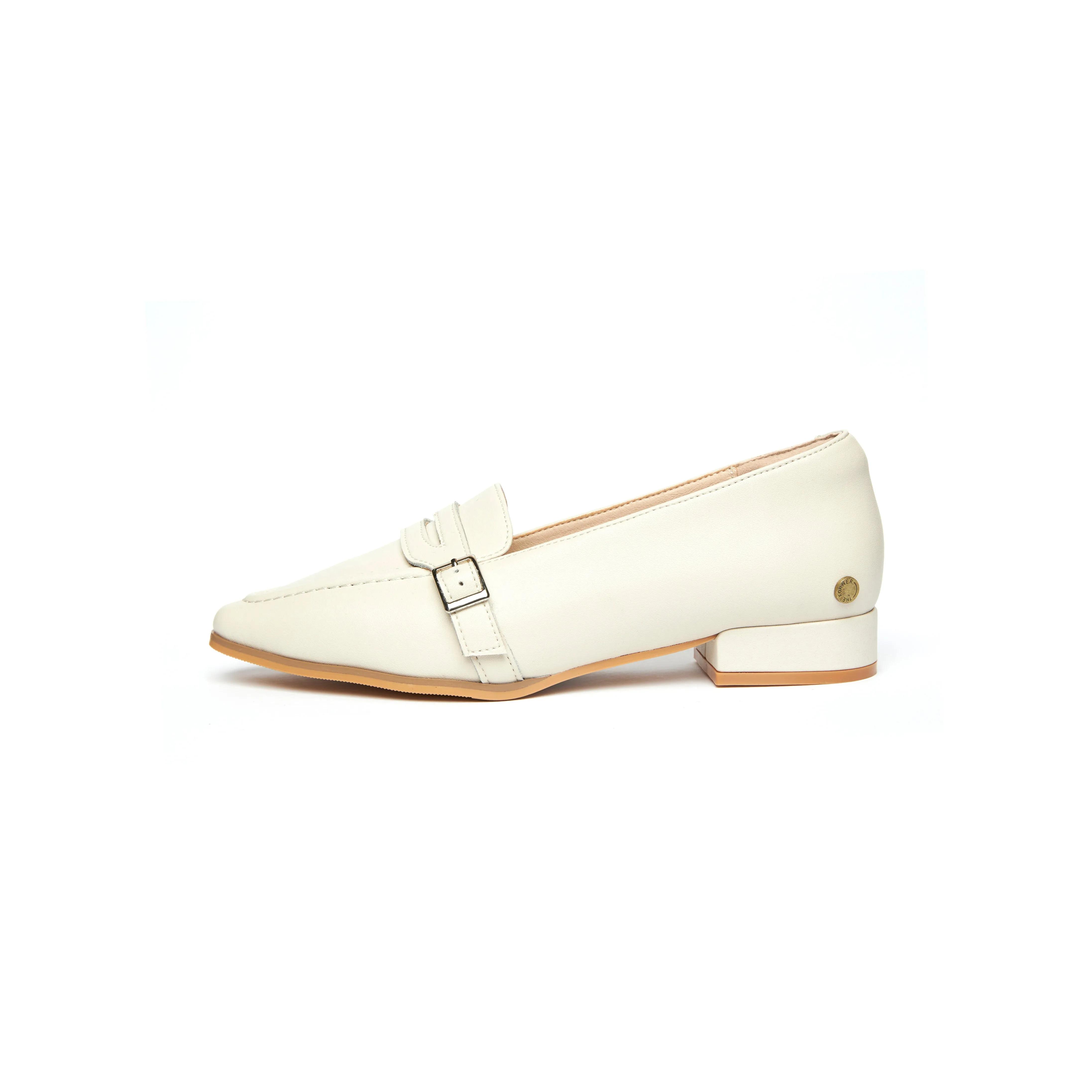 Supportive Walk Klassic Buckle Loafers - Beige (BEI)