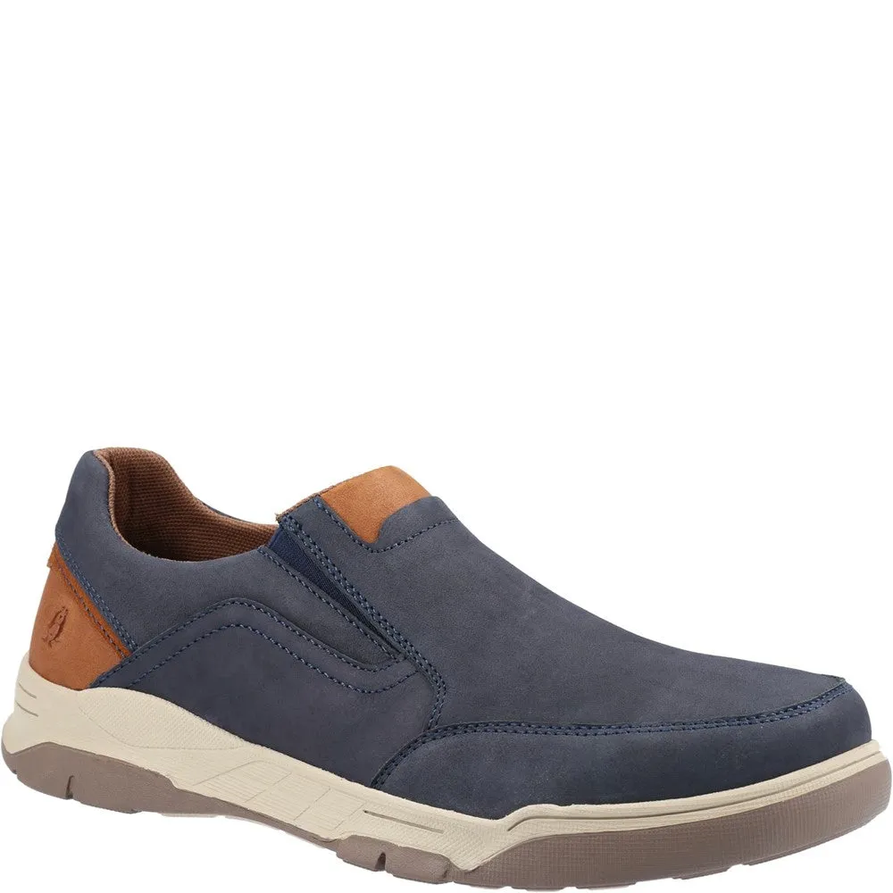 Practical Sole Adjustable Strap Navy/Tan Fletcher Slip-On Shoes
