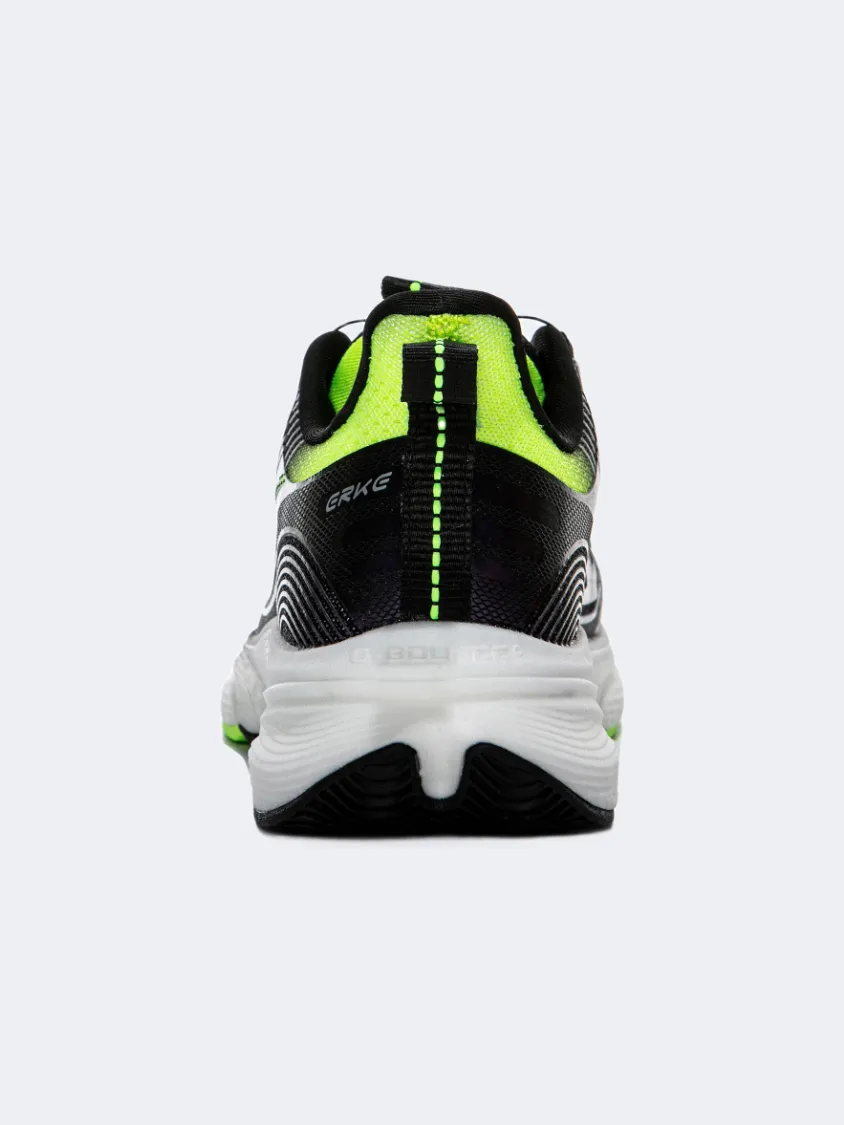 Classic Work Erke Gs-Boys Running Shoes Black/Yellow/Green