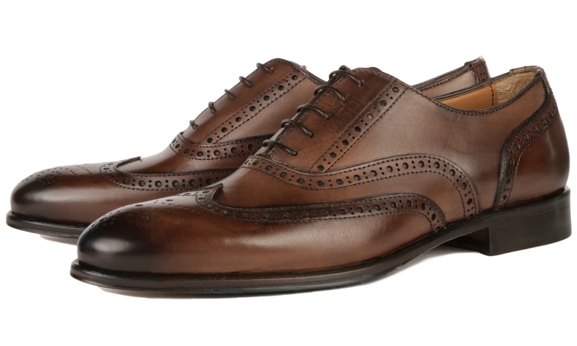 Cambridge Wingtip Oxford Brogue Brown Street Fashion Comfortable Feel