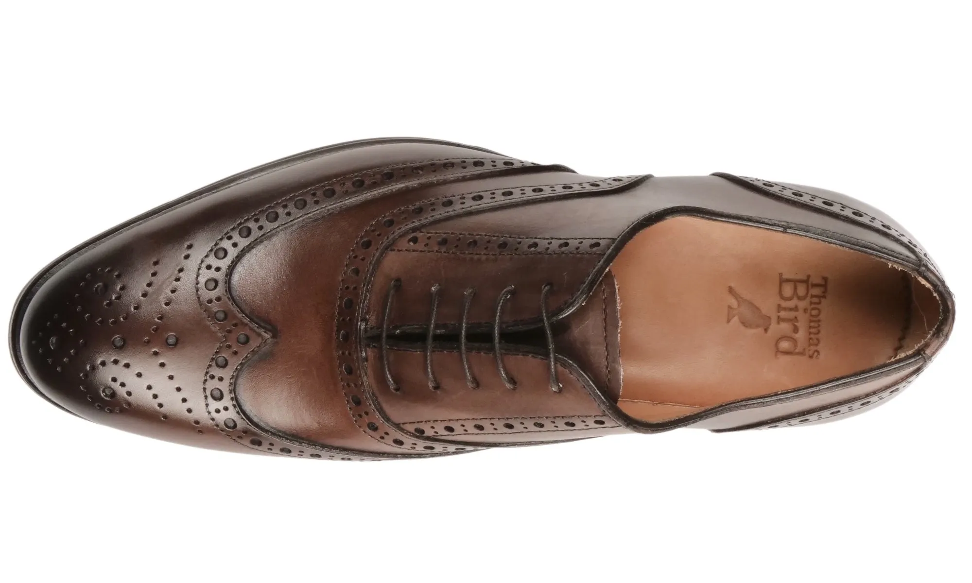 Cambridge Wingtip Oxford Brogue Brown Comfy Walk Comfort Class