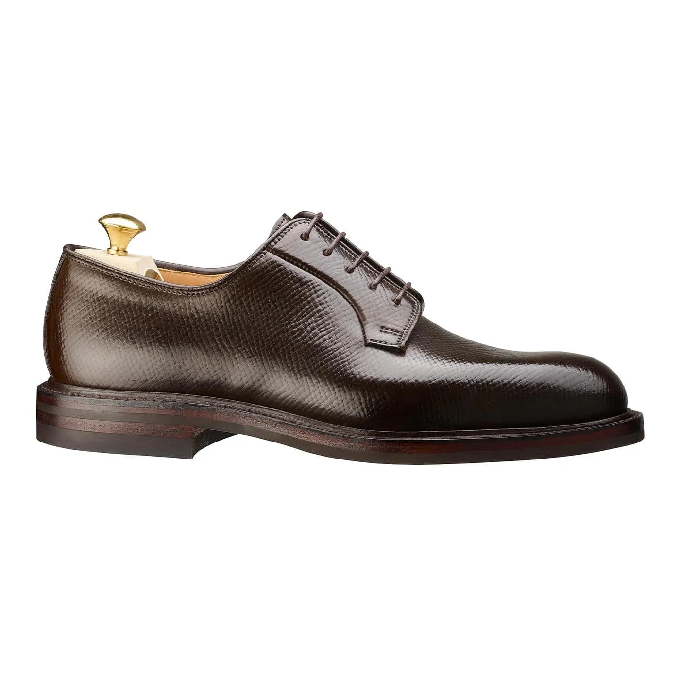 Classic Slim Edge Lanark 5 Dark Brown Hatch Grain Cordovan