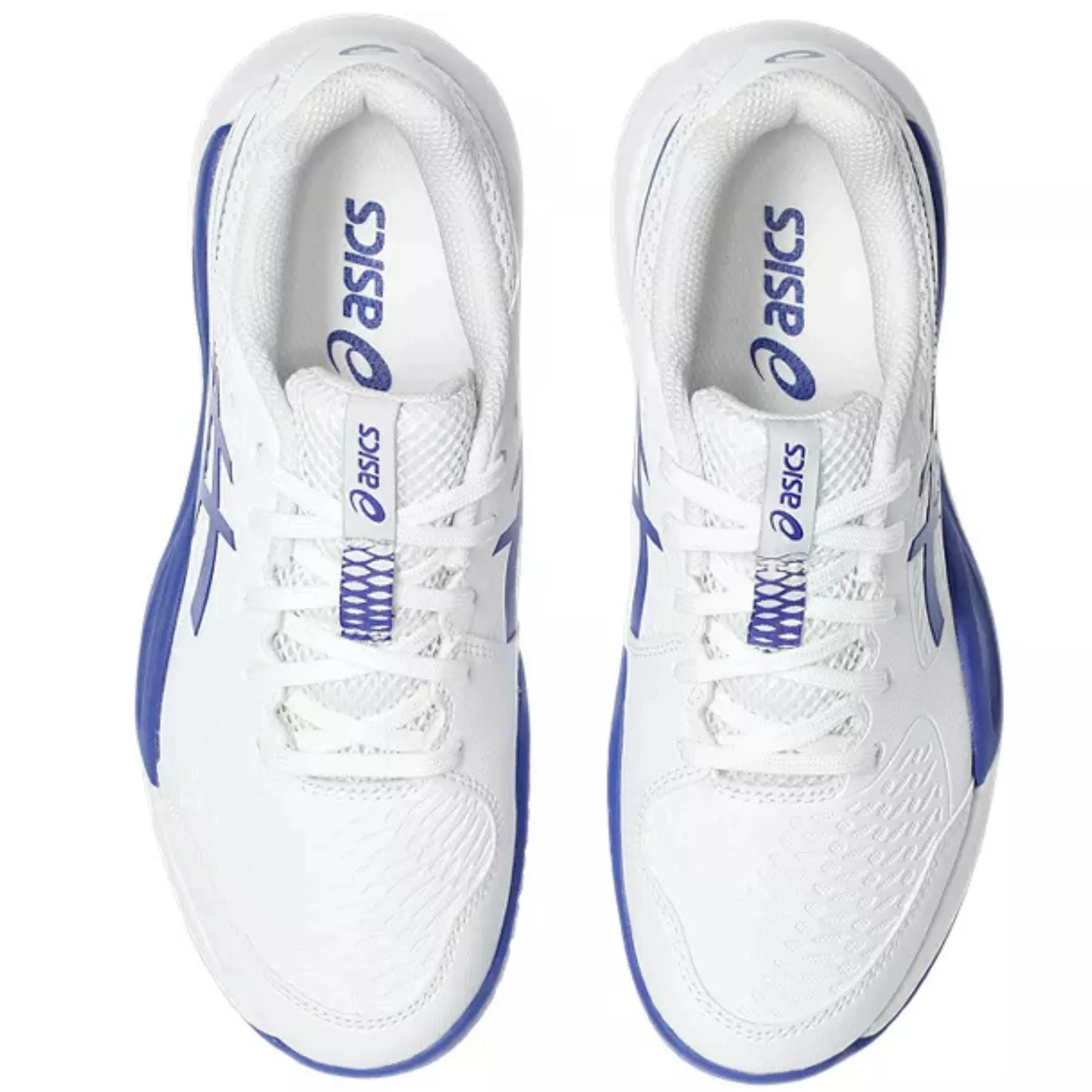 Asics Gel Resolution X Junior Tennis Shoes - White/Dark Cobalt Performance Sole