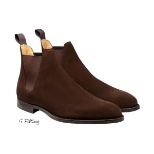 Chelsea 8 Dark Brown Suede (G Fitting) Travel Ready Look