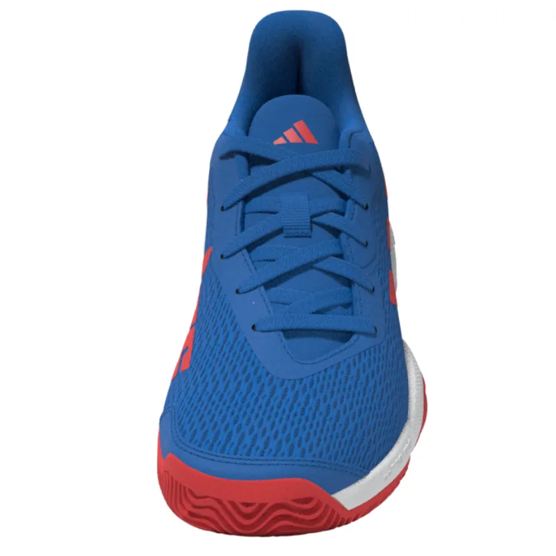 Adidas Barricade Kids Tennis Shoes - Bright Royal Blue Velcro Closure