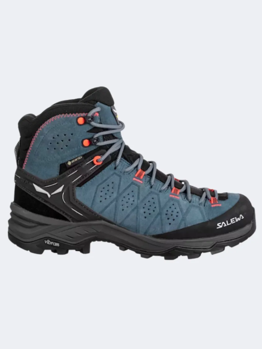 Salewa Alp Trainer 2 Women Hiking Boots Java Blue/Coral Versatile Gear Shock Resistant Fit