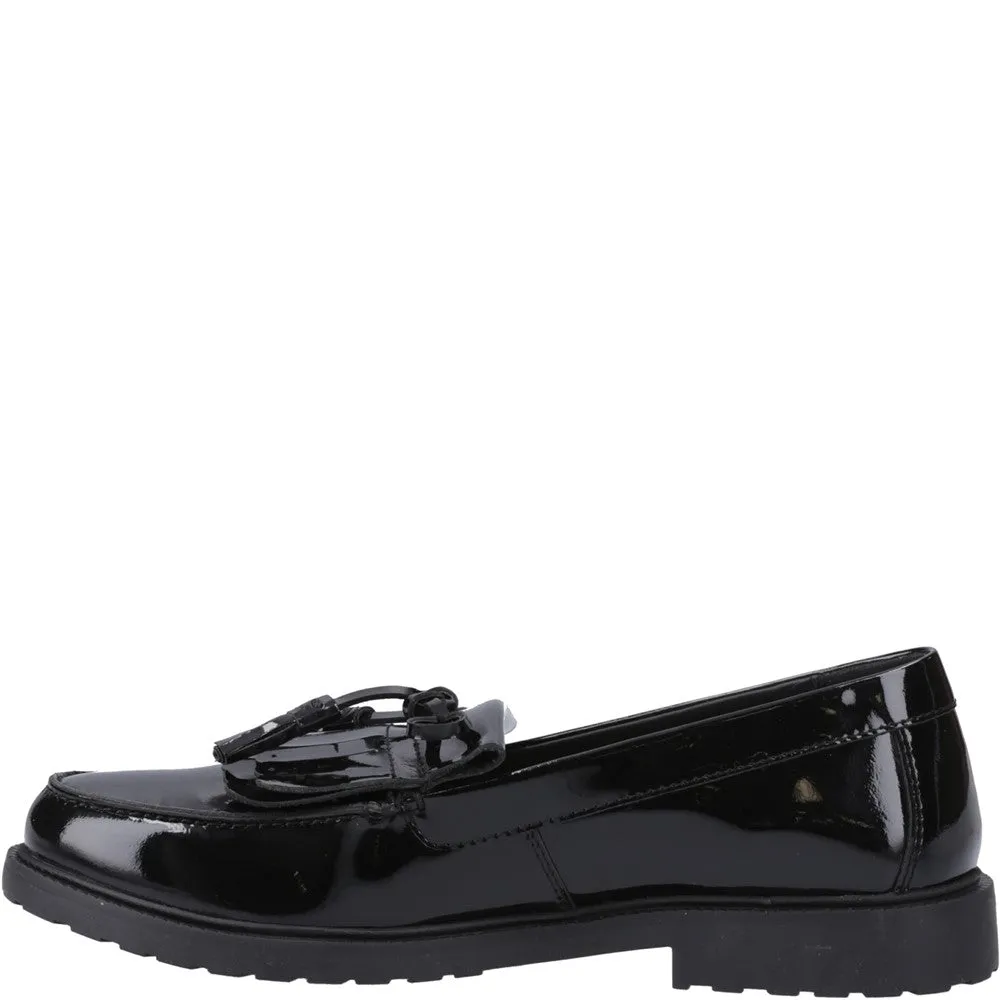 Supportive Cushioning Smart Sprint Black Verity Kiltie Patent Loafers