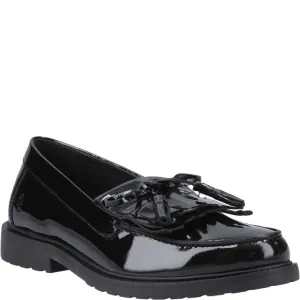 Black Verity Kiltie Patent Loafers Office Wear