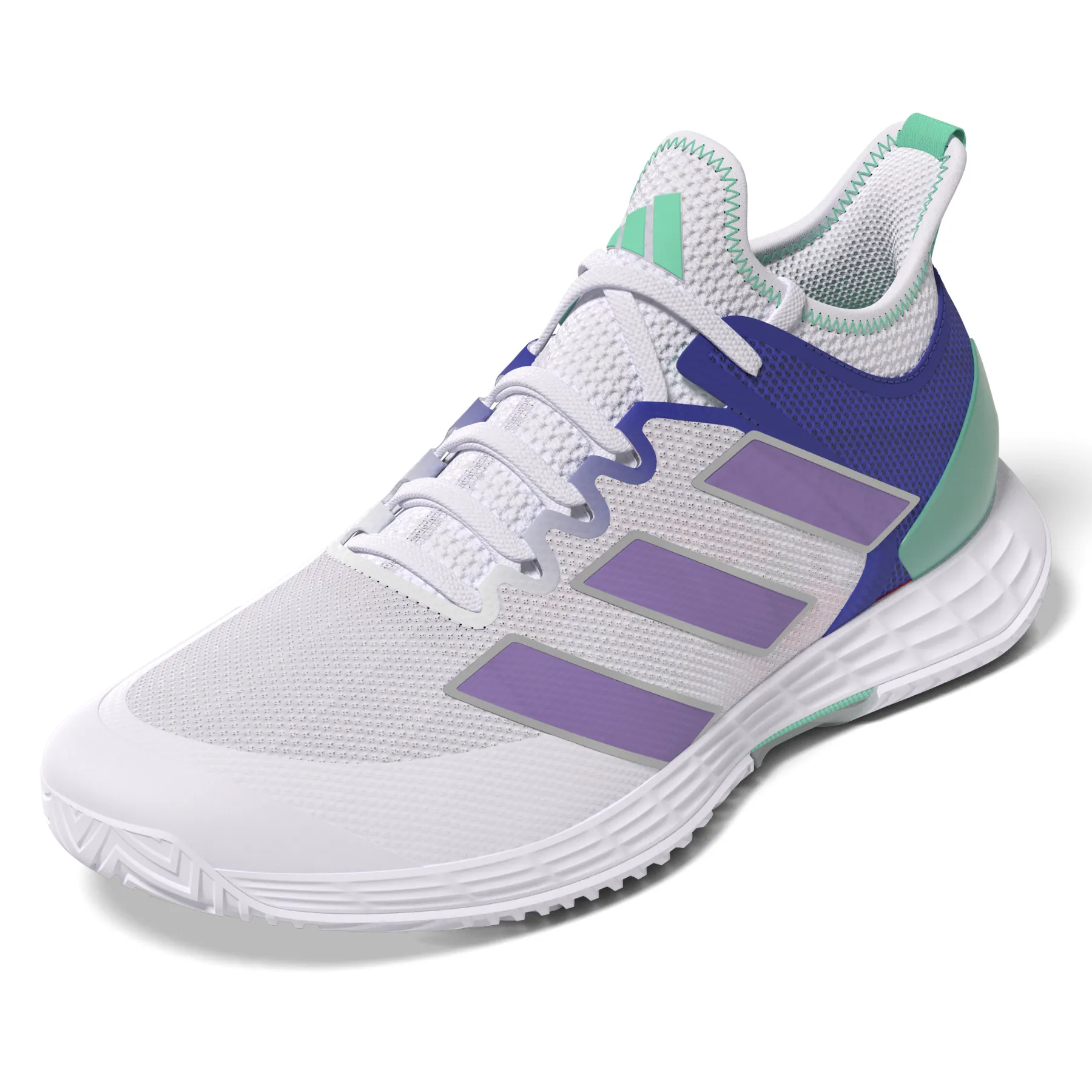 Wide toe box Adidas Performance Adizero Ubersonic 4 W LanzaT Tennis Shoes - Ftwr White