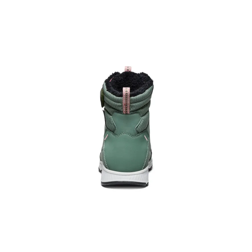 Ground Control Big Kids' Skua Waterproof Winter Boot  |  Dark Forest/Rose Elegance