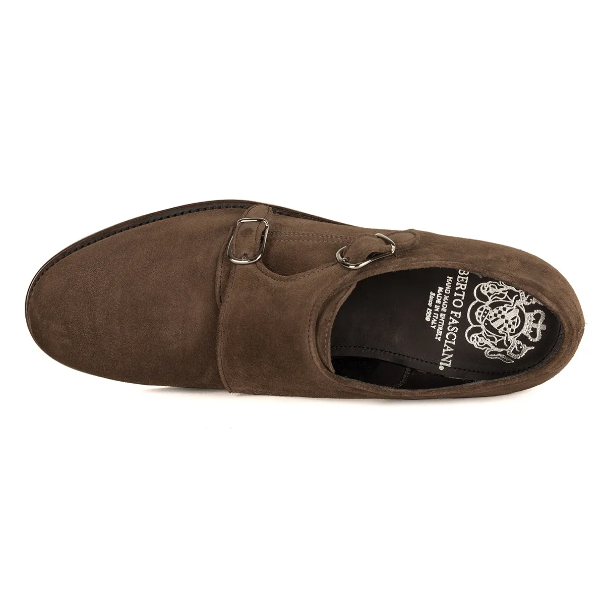 Slip On Elegant Comfort JASON 94021<br>Monkstrap in brown suede