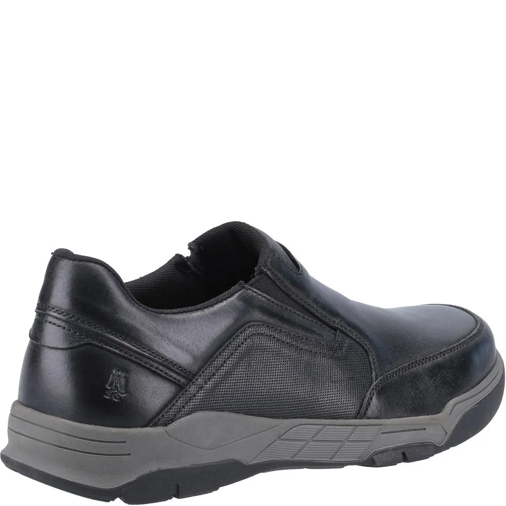 Black Fletcher Slip-On Shoes Pebble Grain Step Sure