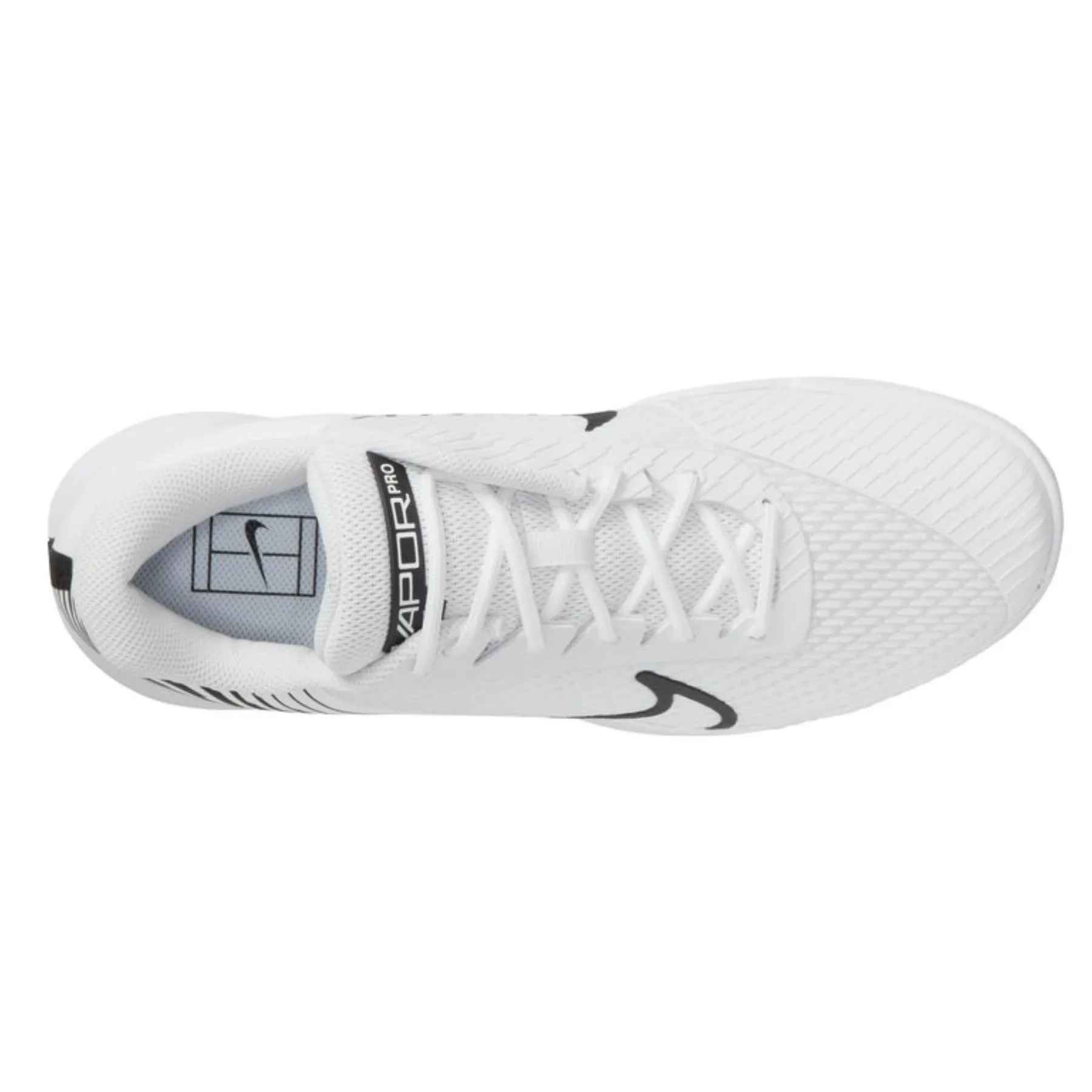 Nike Air Zoom Vapor Pro 2 HC White/White Men Tennis Shoes Comfortable Heel Lace System