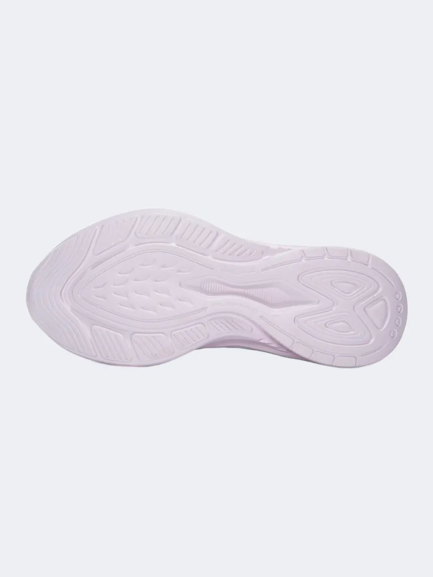 Erke Gs-Girls Running Shoes White/Pink Bright Gold Ventilation holes