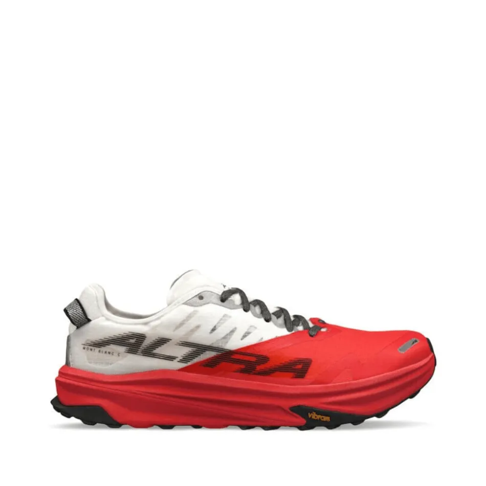 Altra MONT BLANC CARBON Women's Trail Shoes SS24 White/Coral hiking - like running shoes Comfortable Collar Padding