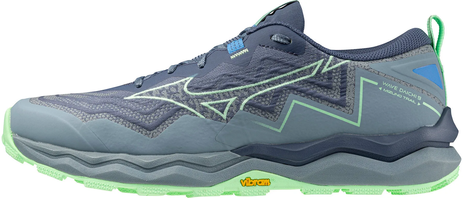 Mizuno Wave Daichi 9 Mens Trail Running Shoes - Blue posture support