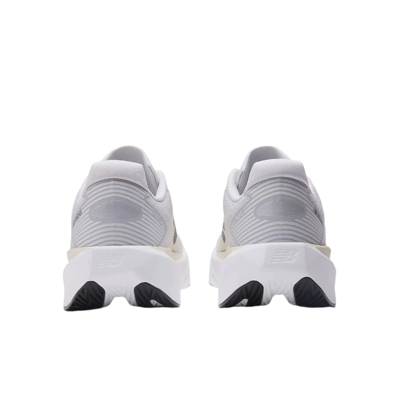 New Balance Men's Fuelcell Rebel v5 Running Shoes in Grey Matter/Linen/White AW25 high - top footwear