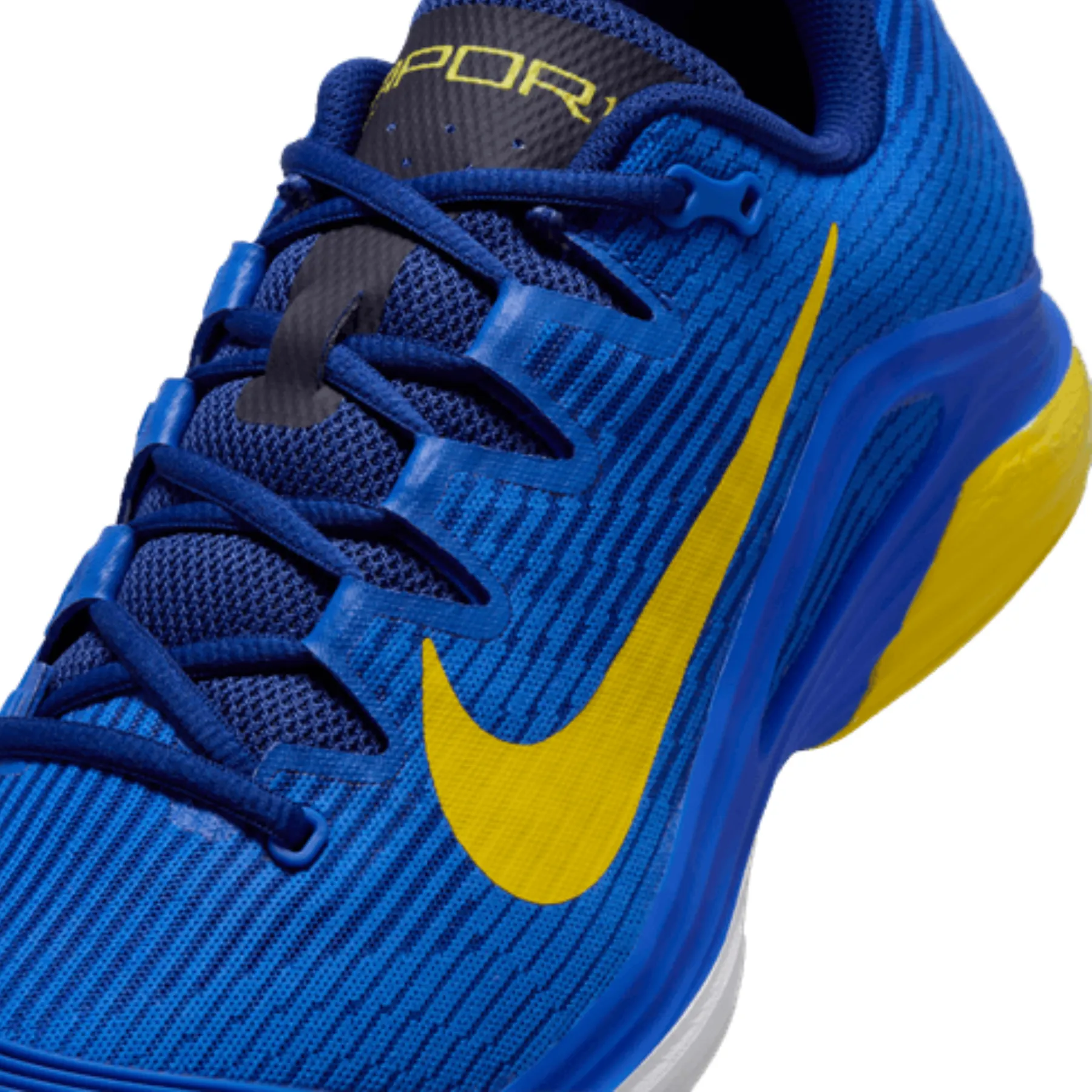 Air Circulation Outdoor Trail Nike Vapor 12 Mens Hard Court Tennis Shoes - Racer Blue/Lightening Deep Royal Blue