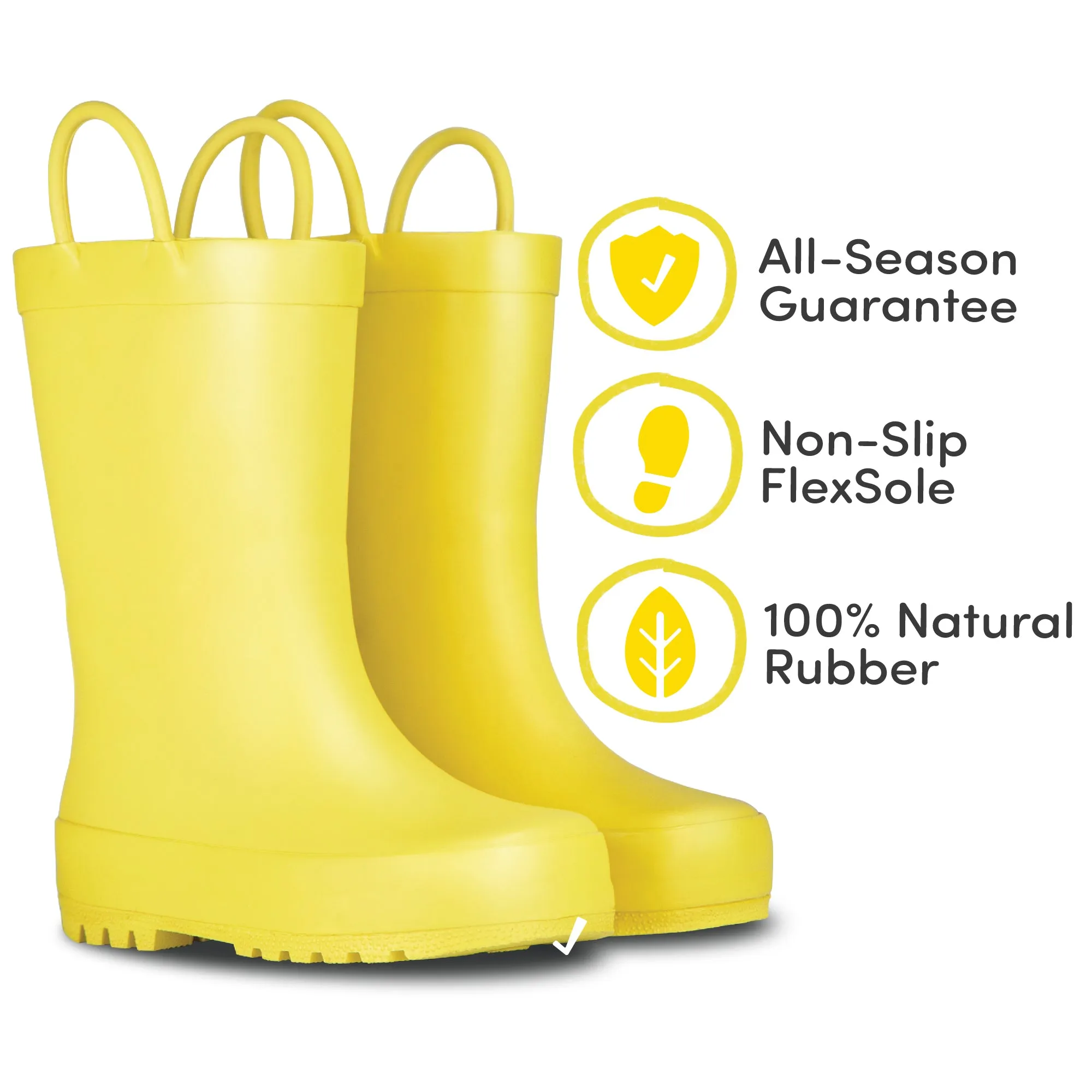 Sunshine Yellow Matte Rain Boots Classic Boot Chilly Day Walk