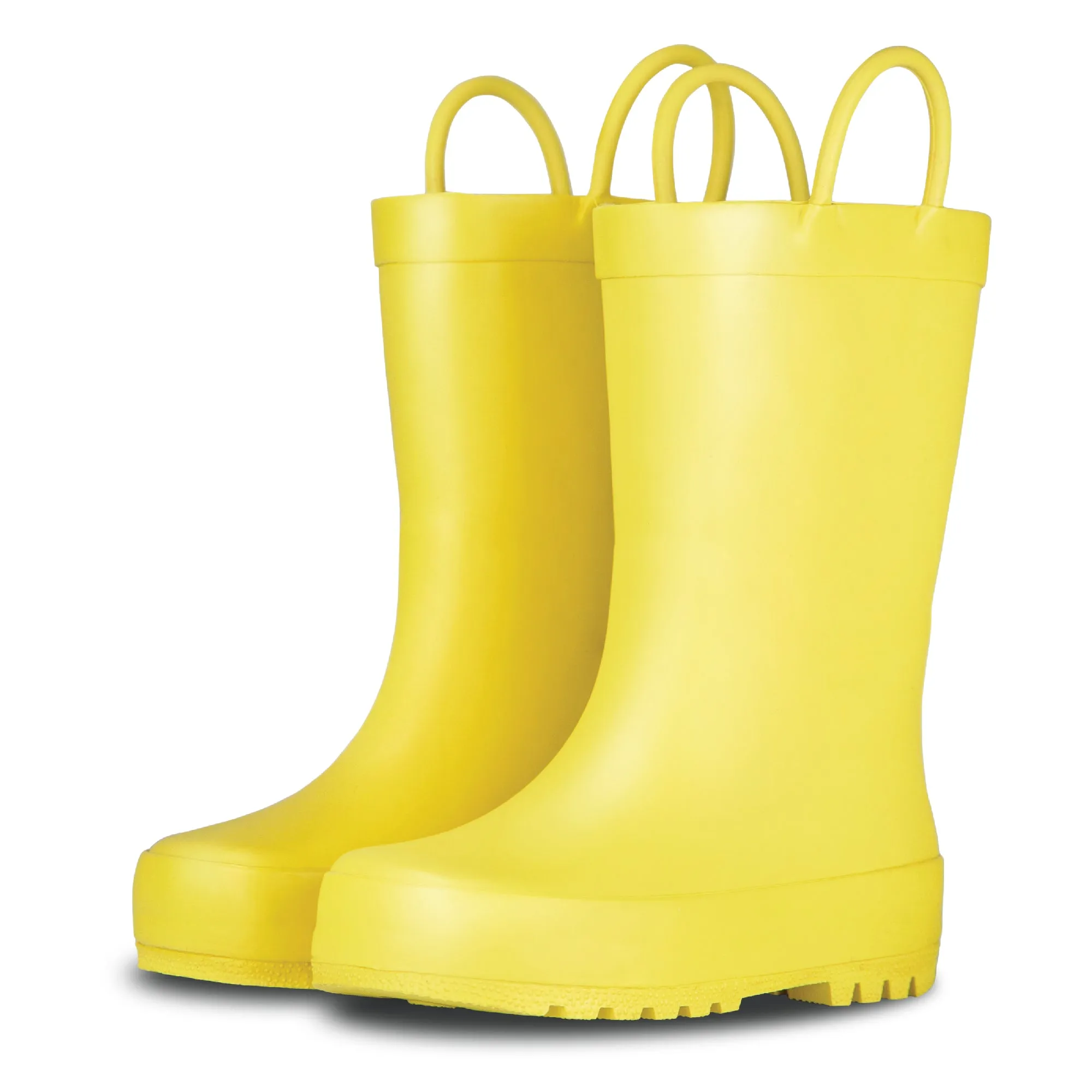 Sunshine Yellow Matte Rain Boots Travel Protection