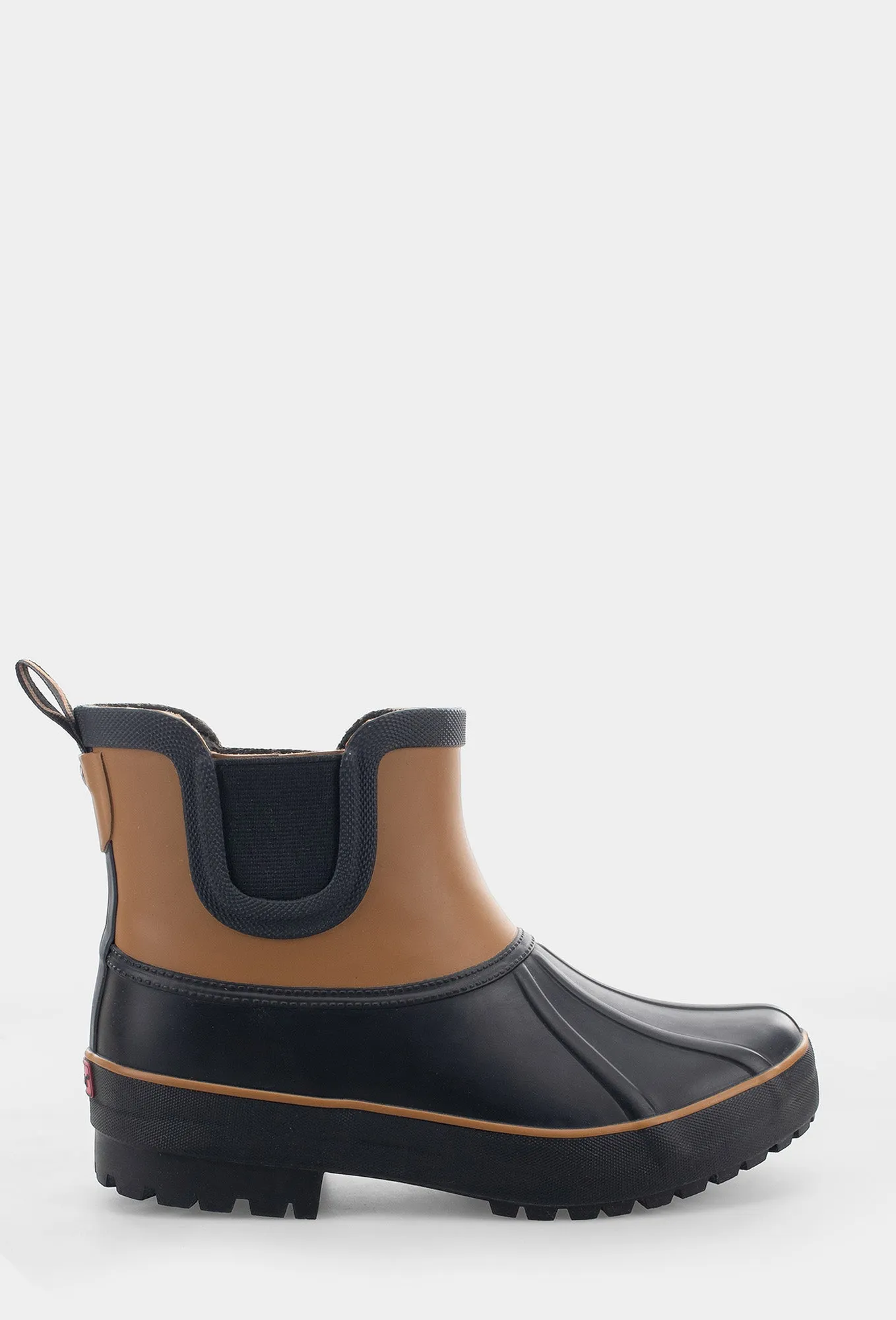 Waterproof Style DUCK CHELSEA RAIN BOOT - BROWN