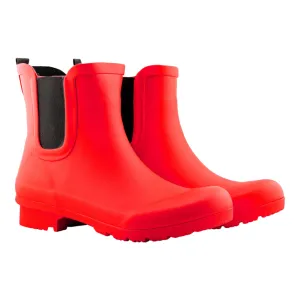 Urban Ready Quick Style Fix Chelsea Matte Red Women's Rain Boots