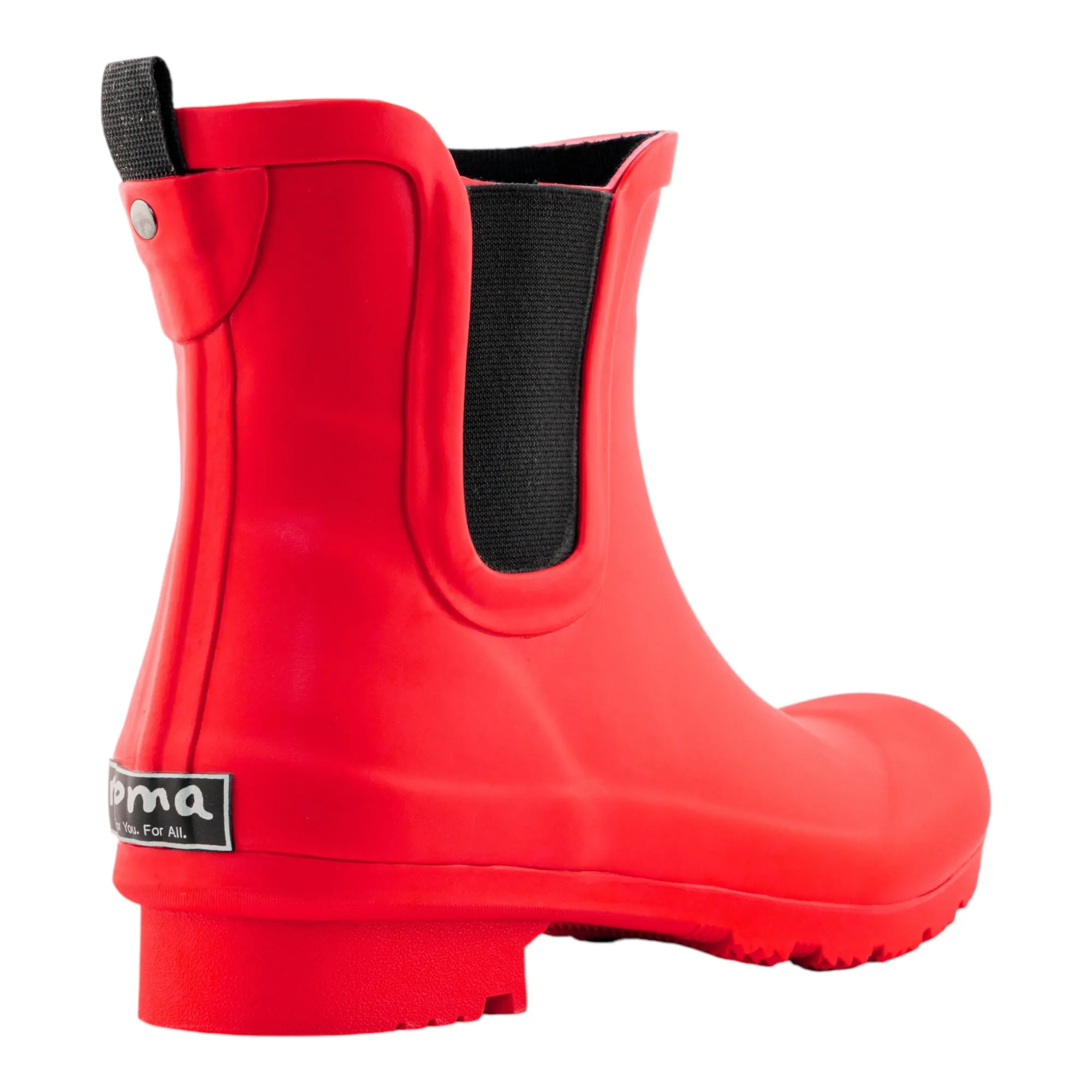 Versatile Look Perfect for Travel Chelsea Matte Red Women's Rain Boots