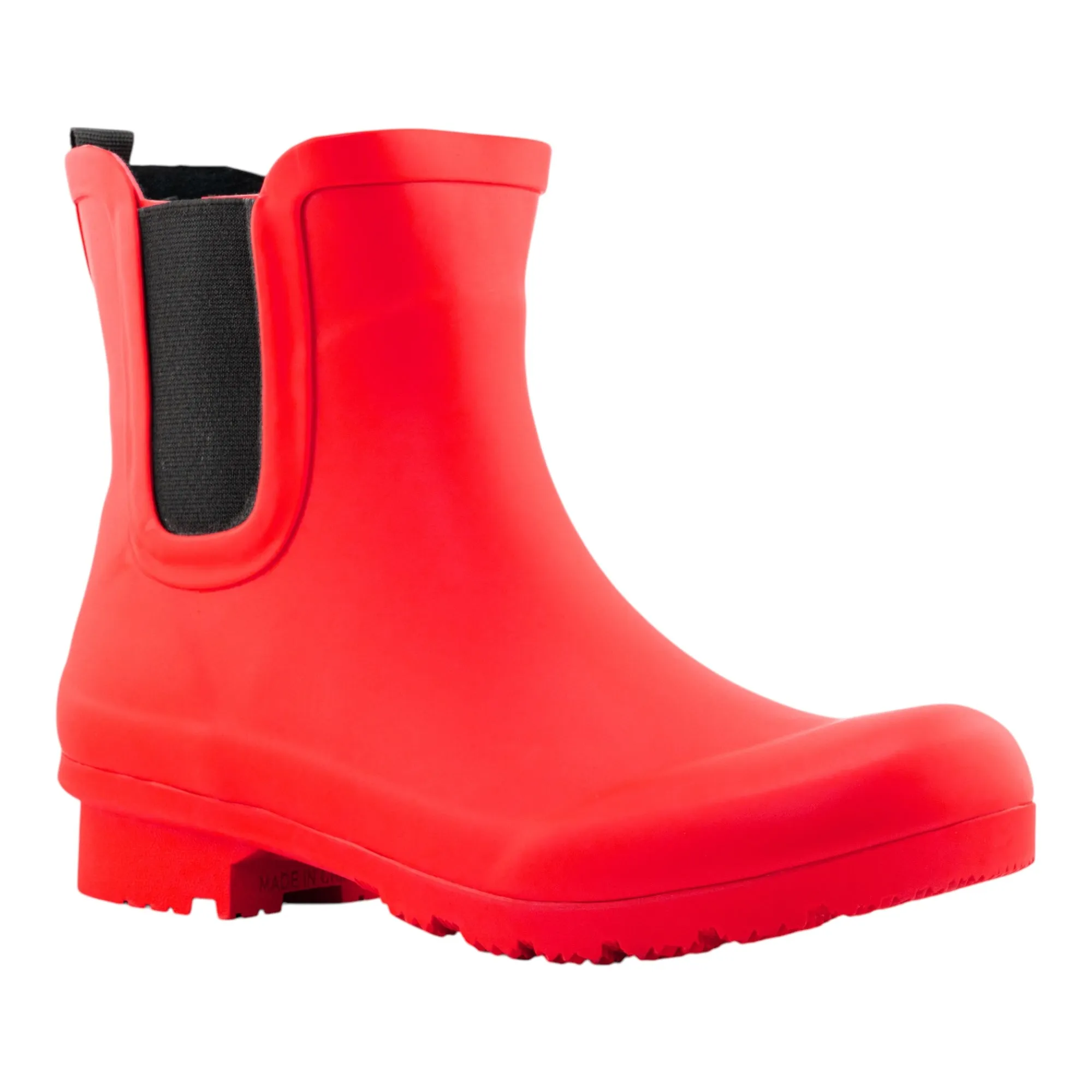 Chelsea Matte Red Women's Rain Boots Universal Design All-Season Fit