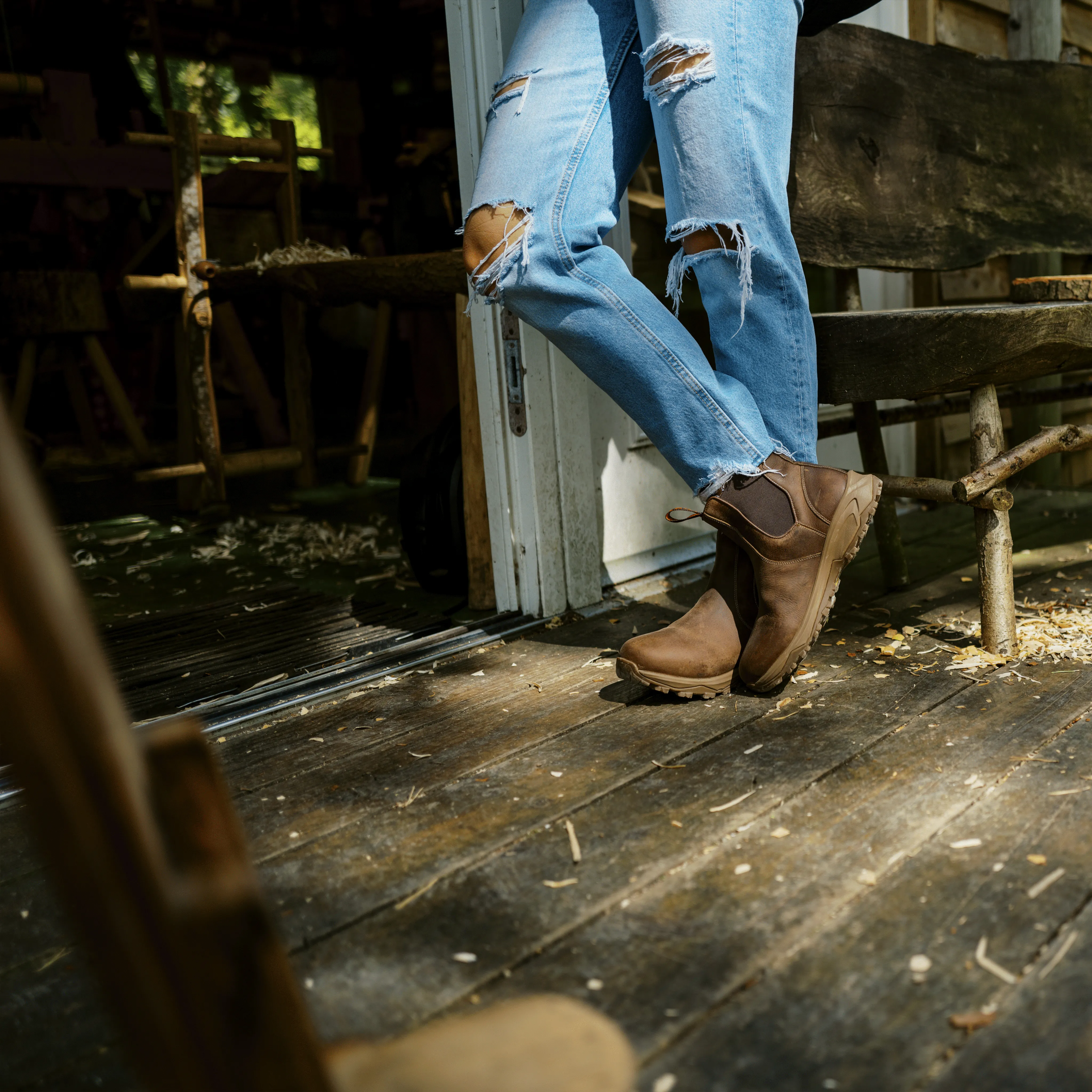 EDGWORTH / CONKER DISTRESSED Slip On Boots Premium Finish