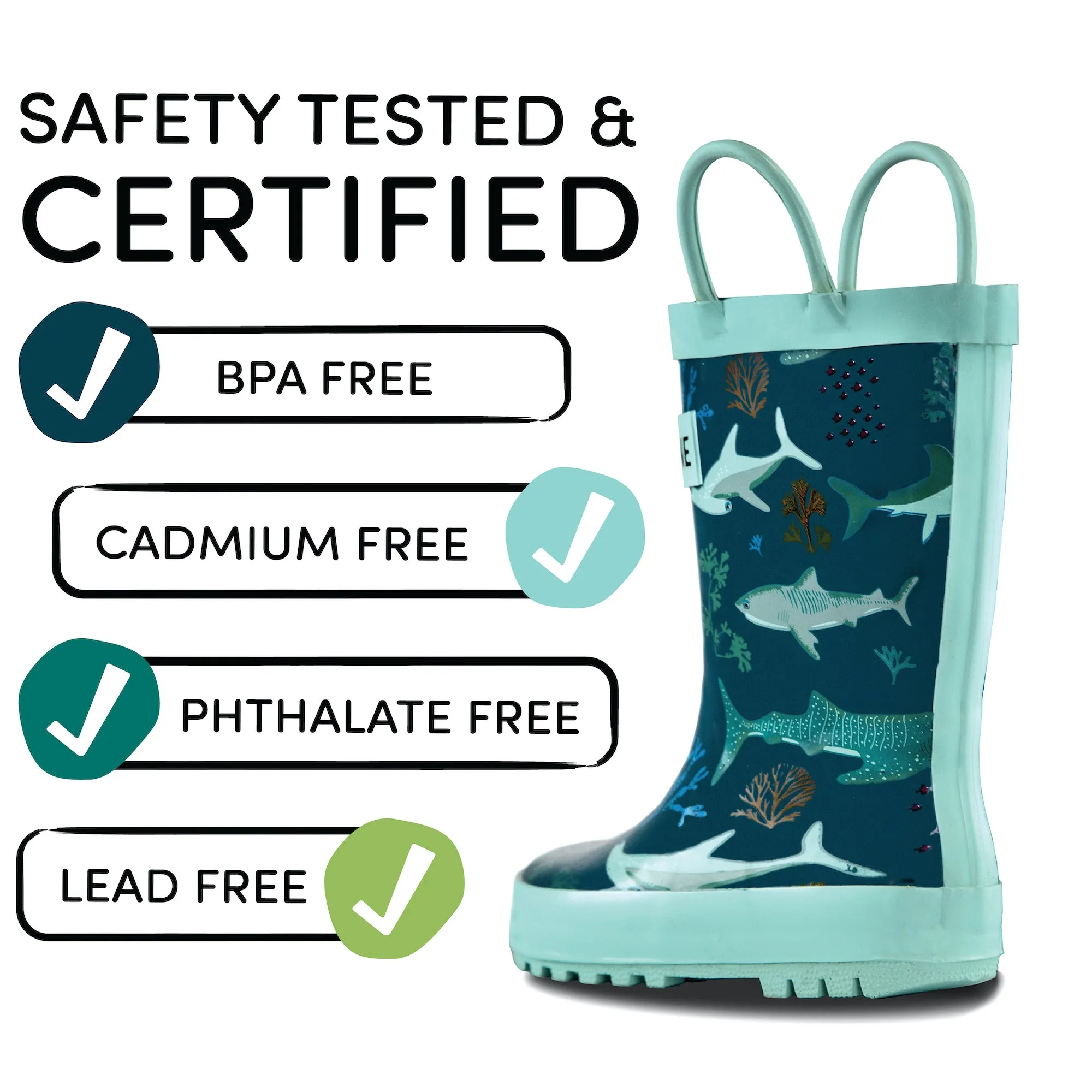 Waterproof Hiking Shark Attack Rain Boot