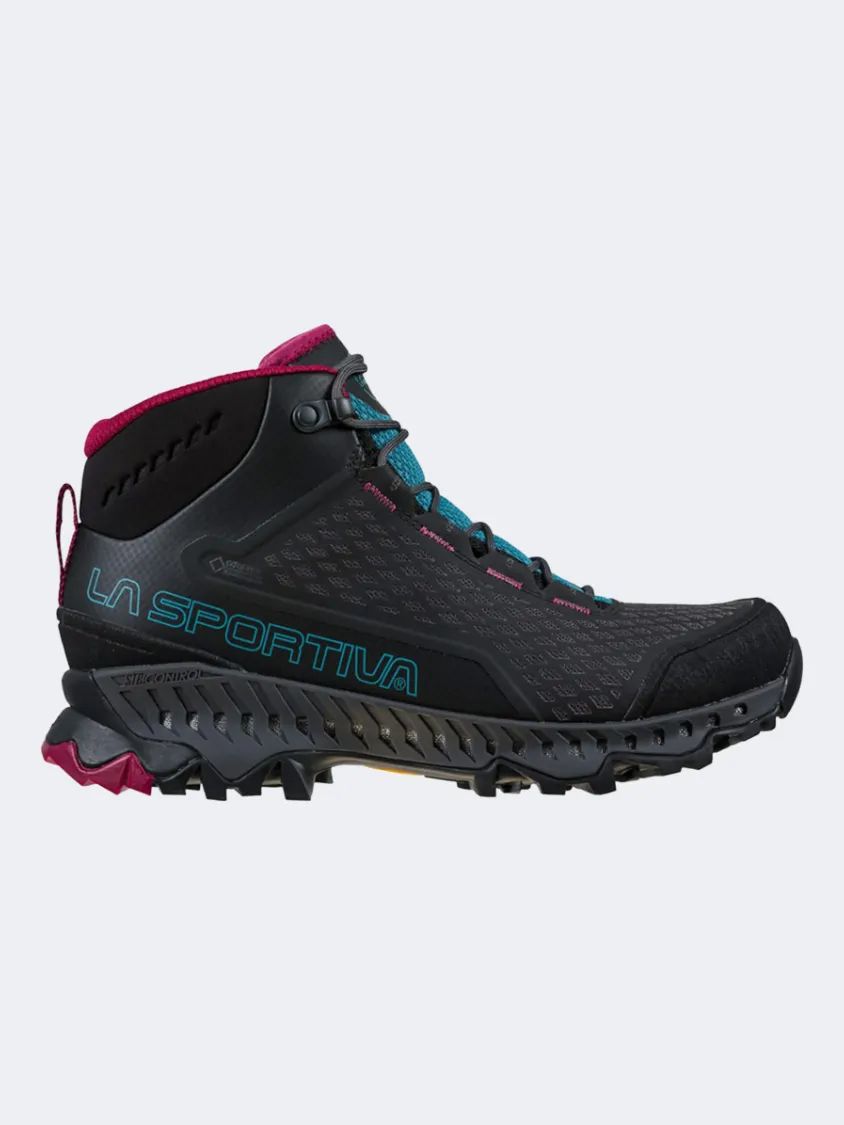 Edge Support La Sportiva Stream Gtx Women Hiking Shoes Black/Topaz