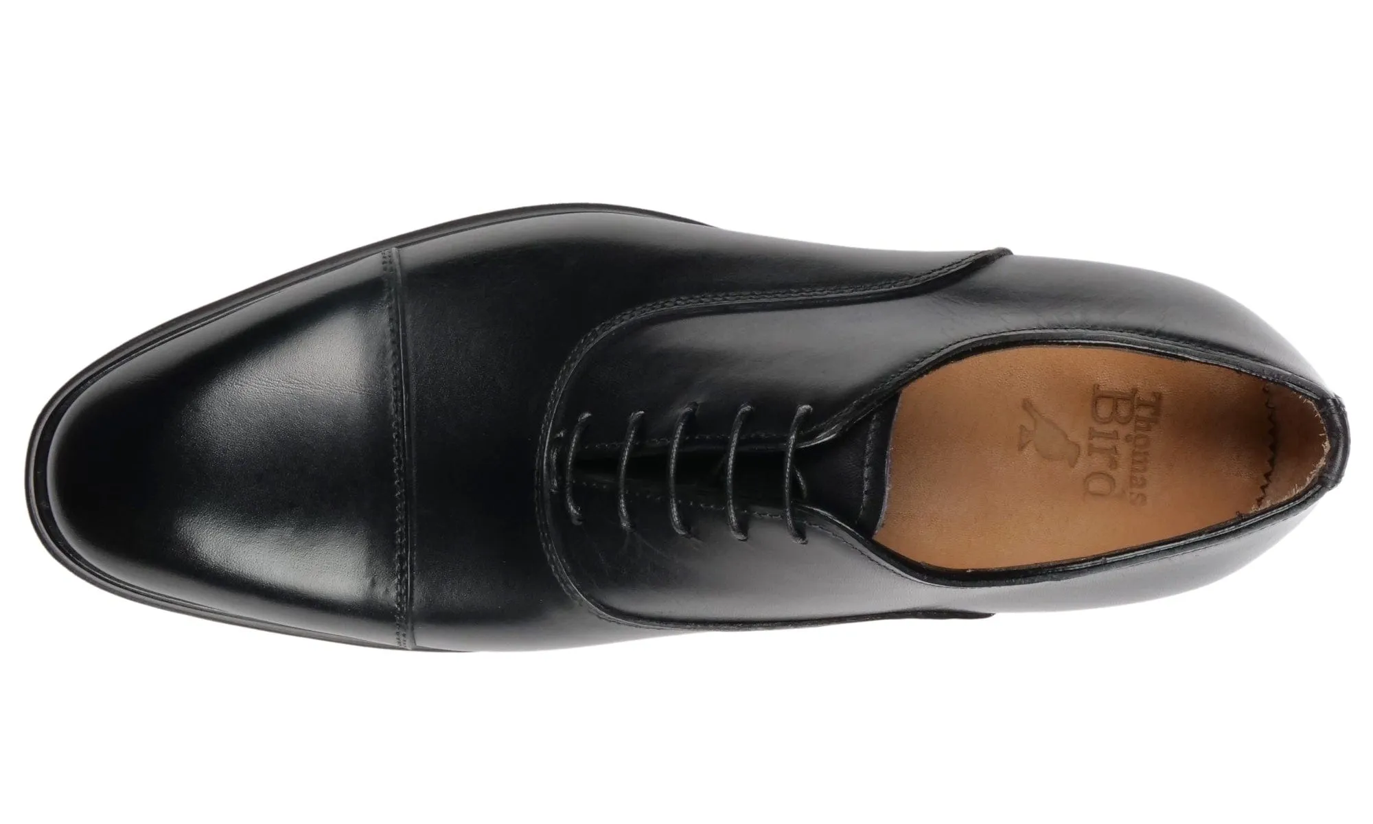 Eton Cap Toe Oxford Black Vibram Sole Lightweight Structure