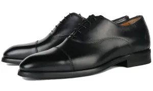 Reliable Fit Lightweight Eton Cap Toe Oxford Black Vibram Sole