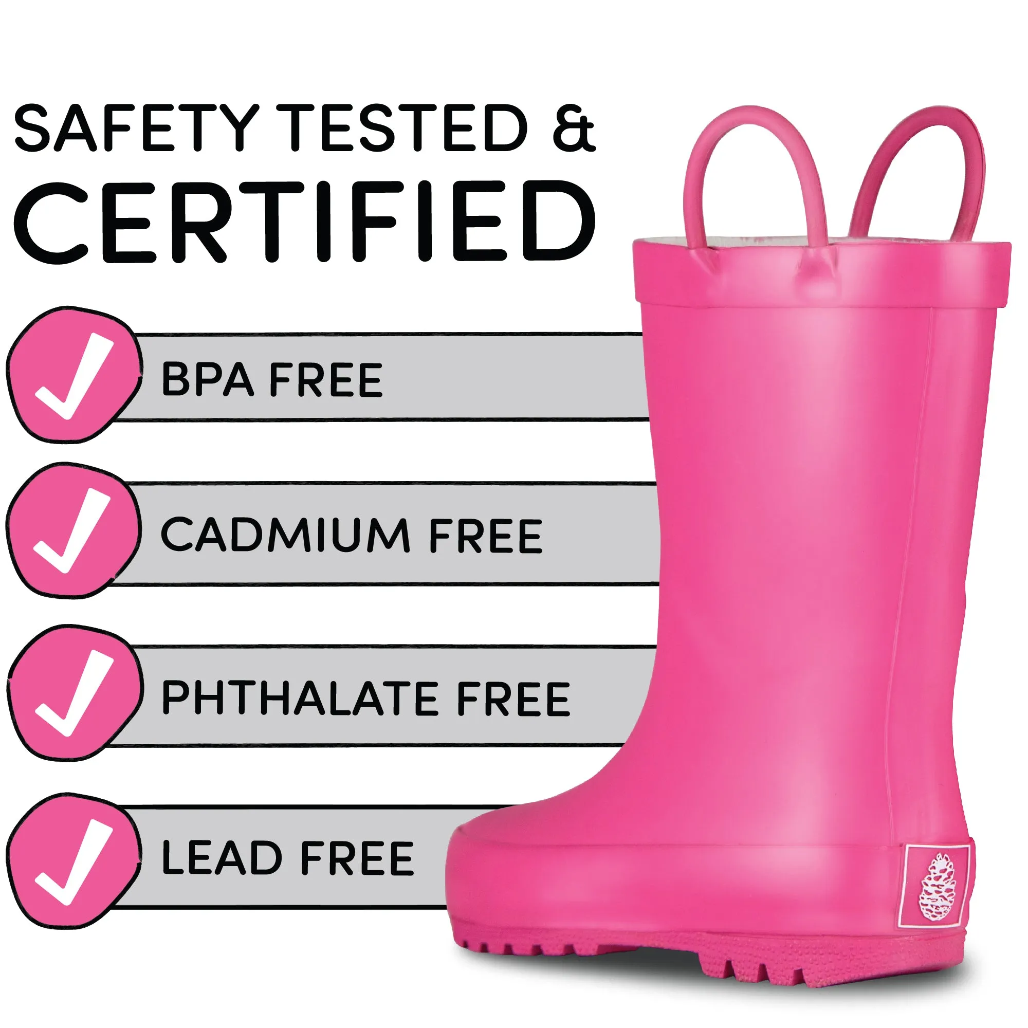 Wet Weather Heavy Duty Walking Boots Bubblegum Pink Matte Rain Boots