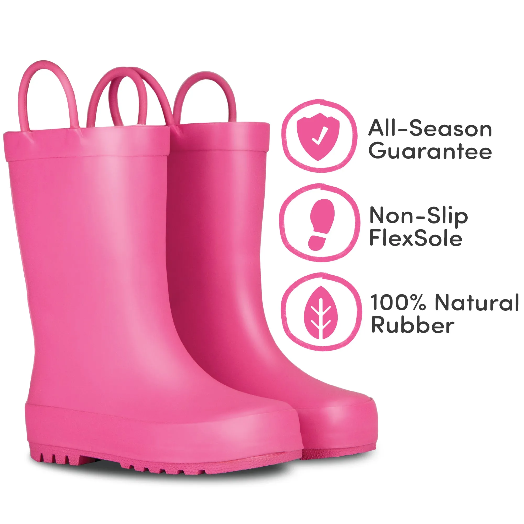Active Wear Boots Bubblegum Pink Matte Rain Boots