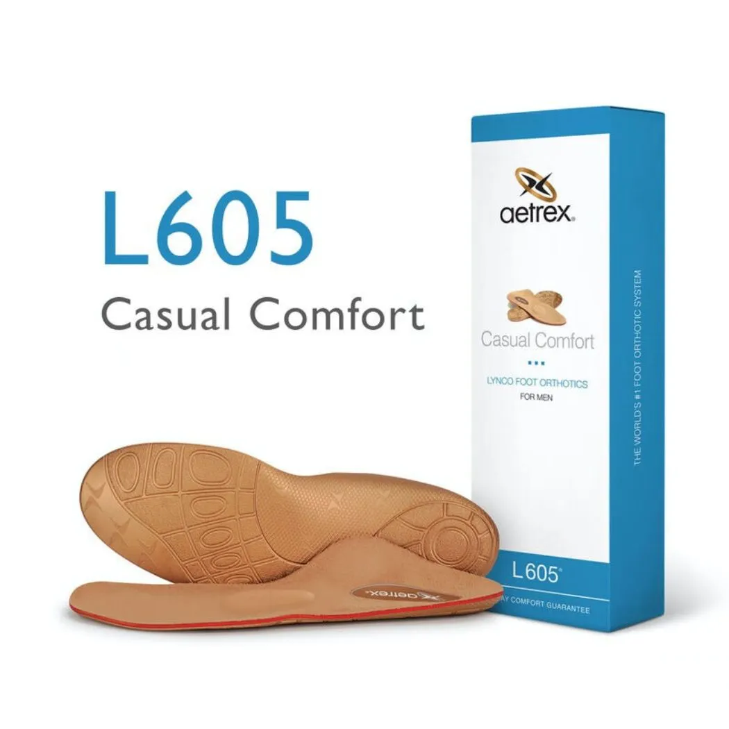 aetrex L605 Men's Lynco Comfort Orthotics (Support for Medium & High Arches   Relieves Metatarsal Area ) Durable outsole