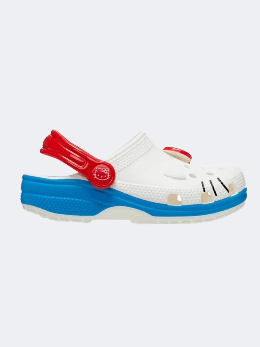 Crocs Hello Kitty Kids Lifestyle Slippers White/Red/Blue Ring Walk Durable Fabric