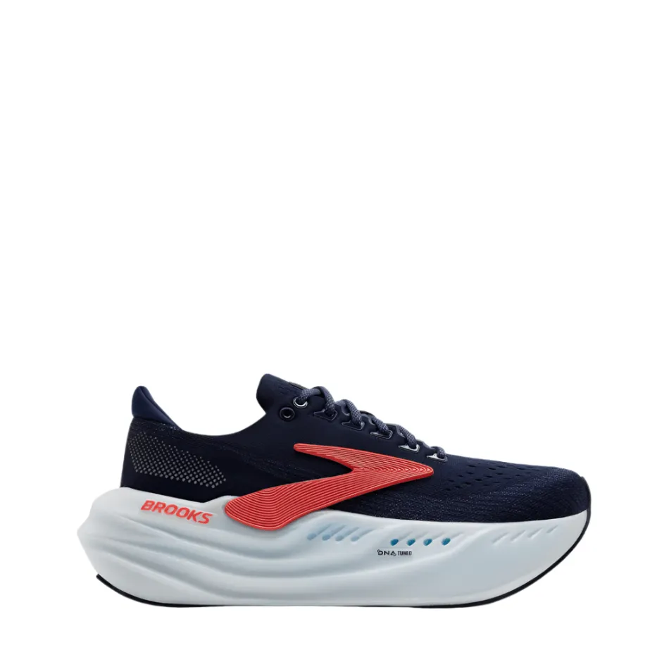 Brooks Women's Glycerin Max Running Shoes in Peacoat/Blue Ribbon/Hot Coral SS25 Quick Fit Design
